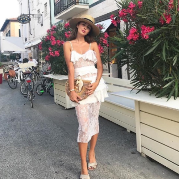 For love & Lemons Cosmic Lace Ruffles stars dress